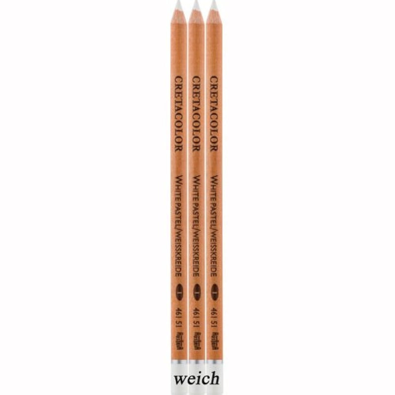 CretaColor Chalk Pencil 3pk - White Soft - Image 1
